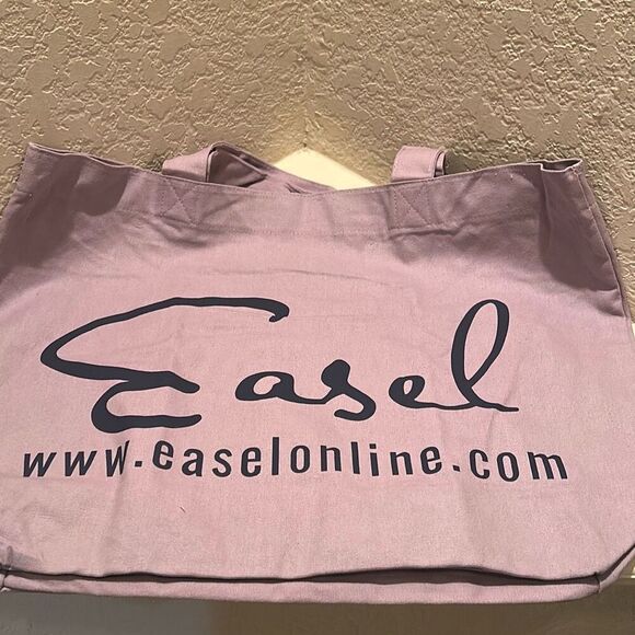 Easel Brand Large Canvas Tote Bag Dusty Purple Carryall 17x22.5 Weekender Casual - Picture 1 of 6